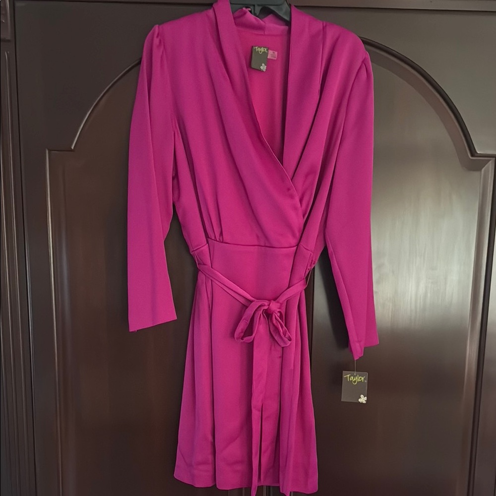 Taylor Fuchsia Wrap Dress